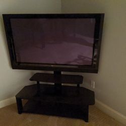 TV Stand & Plasma TV- $100.00 for both obo .  Great Condition.  50 Inch TV Still Works Perfectly. 