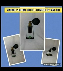 Vintage Perfume Bottle Atomizer Green Rose by Jane Art