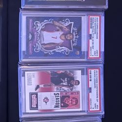 6 Graded Sports Cards, Football, Baseball, And Basketball