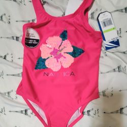 NWT. NAUTICA Girls One Piece Swimsuit. Sizes 4, 5, 6
