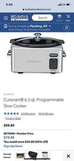 Cuisinart® 6.5 qt. Programmable Slow Cooker Brand New Model PSC-650