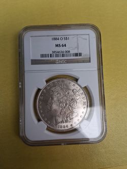 1884-O Morgan Silver Dollar NGC MS64