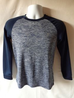 Champion men's navy blue long sleeve athletic top size L