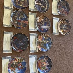 10 Franklin Mint Dragons And Wizards Collector Plates