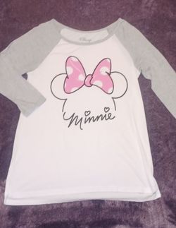 Disney Minnie Mouse Raglan Long Sleeve Shirt