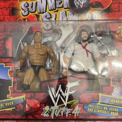 1999 WWE Rock And Mankind In Original Box