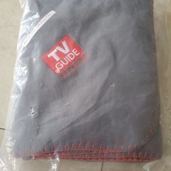 New TV Guide Throw Still In Plastic  Gray