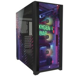 Corsair iCUE 5000X RGB Tempered Glass Mid-Tower ATX PC Smart Case - Black