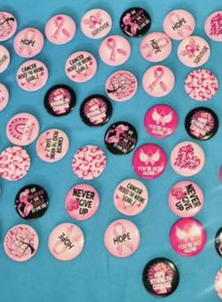 Pink Ribbon Pins & Cards 120 Pieces for only $1