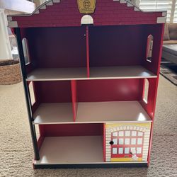 Fire Station Book Toy Shelf Unit
