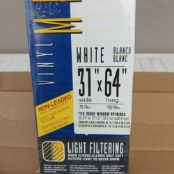 Vibrance Light Filtering Window Blinds  31"× 64" White. 2 pieces 