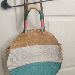 New W/ Packaging Canvas Beach Tote