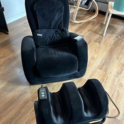 Reclining Massage Chair With Ottoman