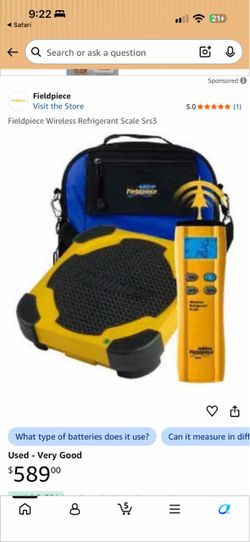 Fieldpiece Wireless Refrigerant Scale SRS3