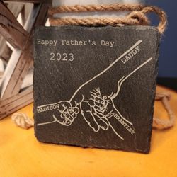 Slate Father's Day Coasters