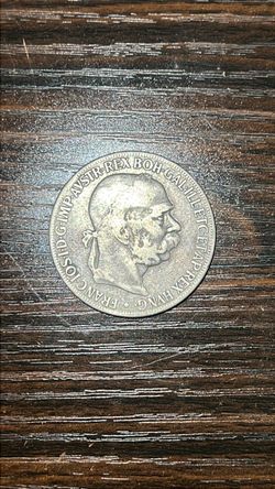 Antique 1900 Austrian Empire 5 Corona Silver Coin