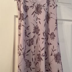 Womens Purple Floral Dress by Express, Size 1-2