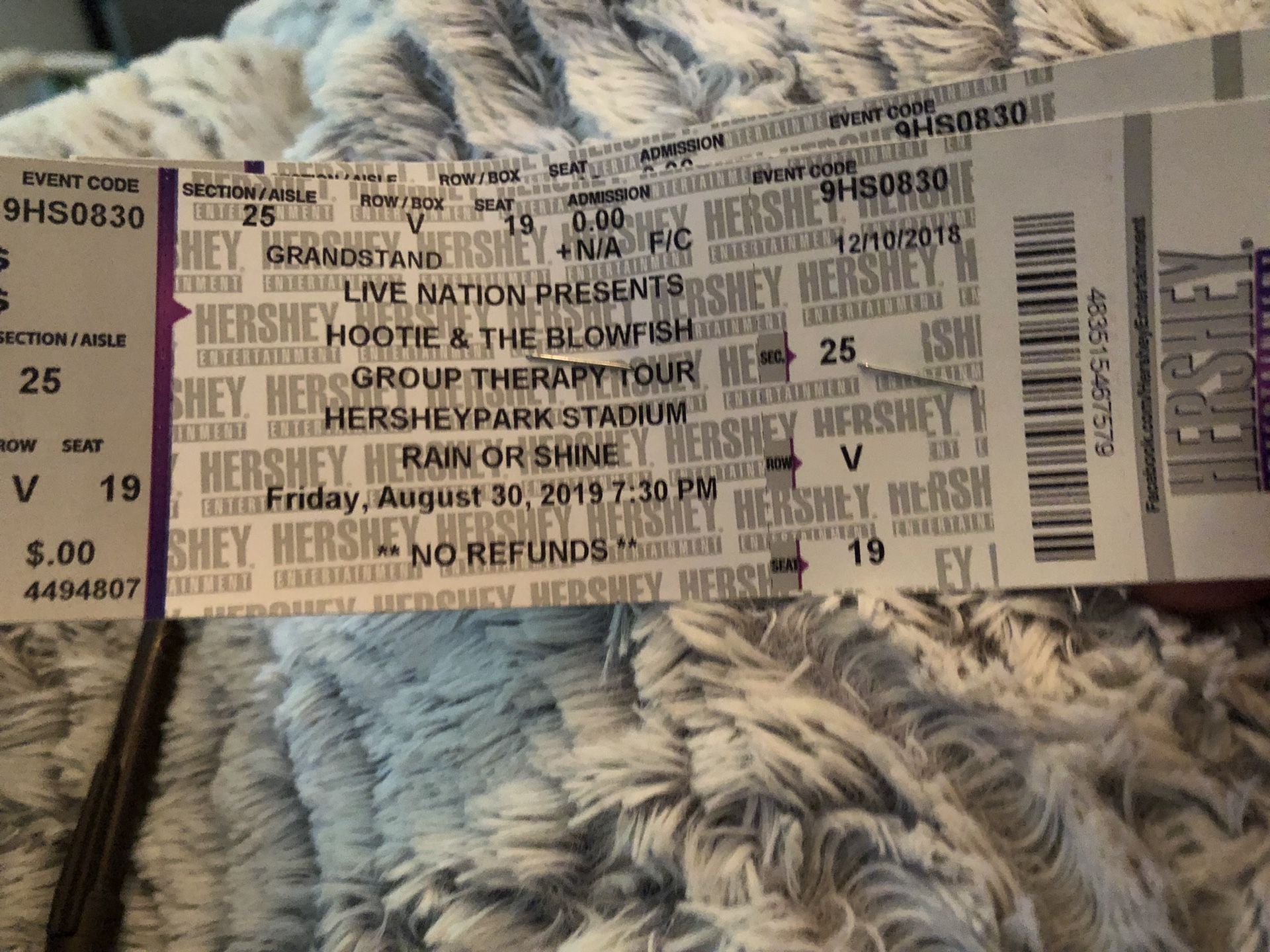 Concert Tickets Hootie & The blowfish