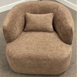 (2) Brown Swivel Chairs 