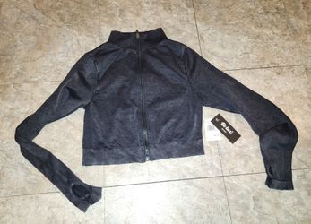 Be lux sport woman's athletic cropped jacket new
