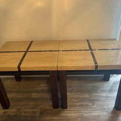 Stone Top coffee table & matching end tables 