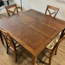 Tall Dining Room Table - Extendable (4 Chairs)