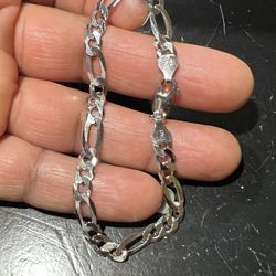SOLID STERLING SILVER 925 UNISEX BRACELET SIZE 8 LIKE NEW 