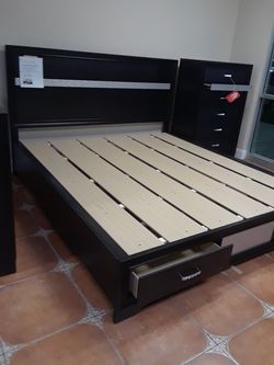 Queen bed frame box spring not required