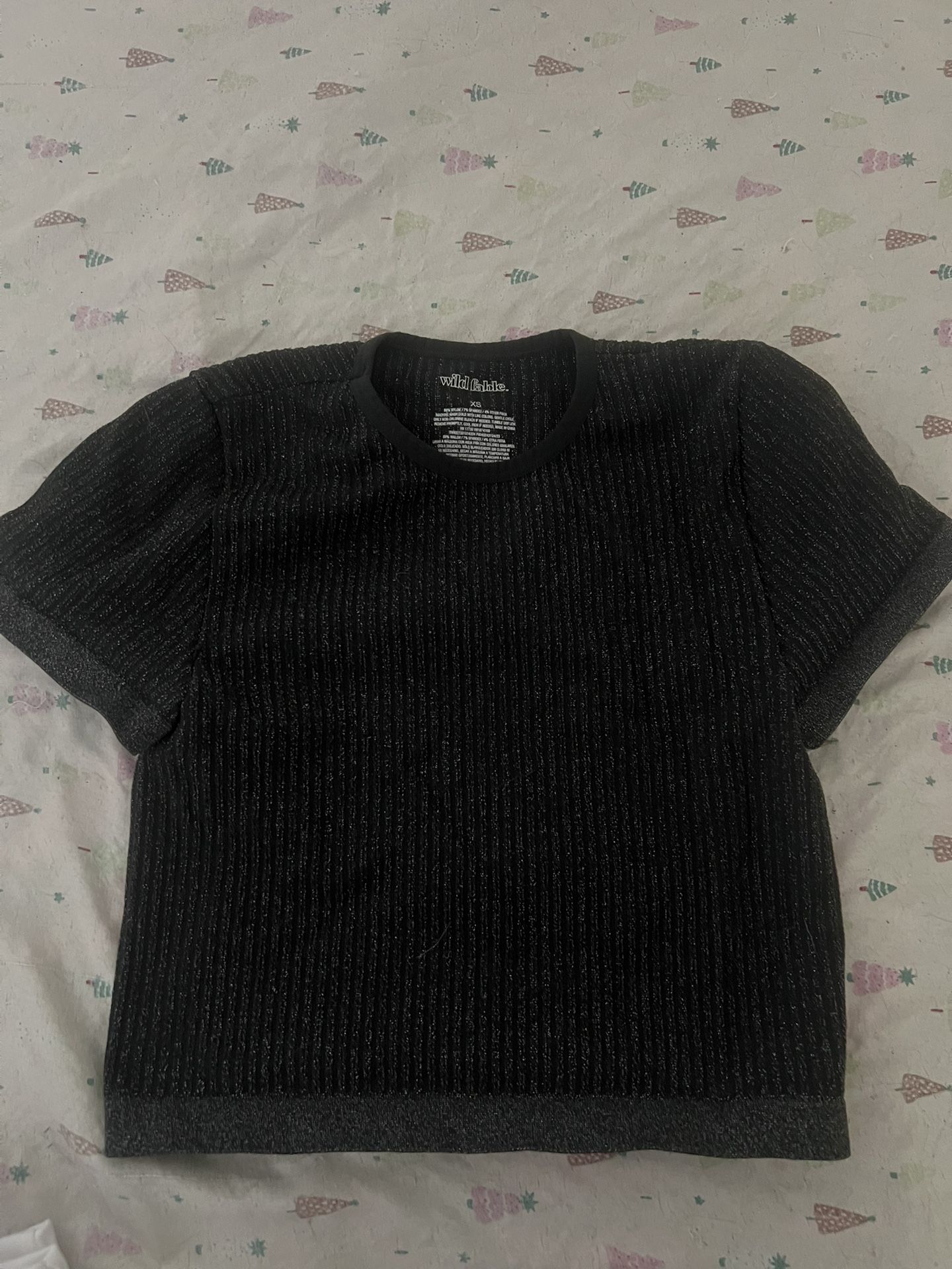 Target Sparkle Cropped Shirt