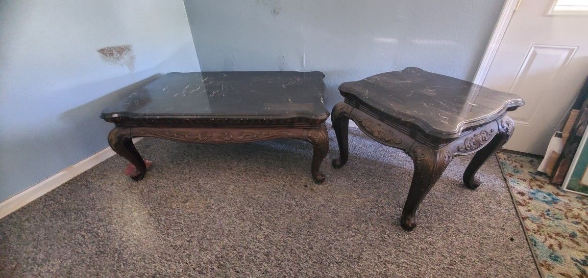 French Style Coffee Table and End Table