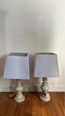 Pair of Farmhouse Table Lamps with Shades