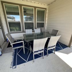 Patio Set With 8 Chairs