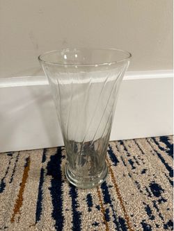 Clear crystal vase 10 inches