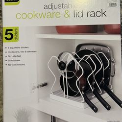 Adjustable Cookware & Lid Rack