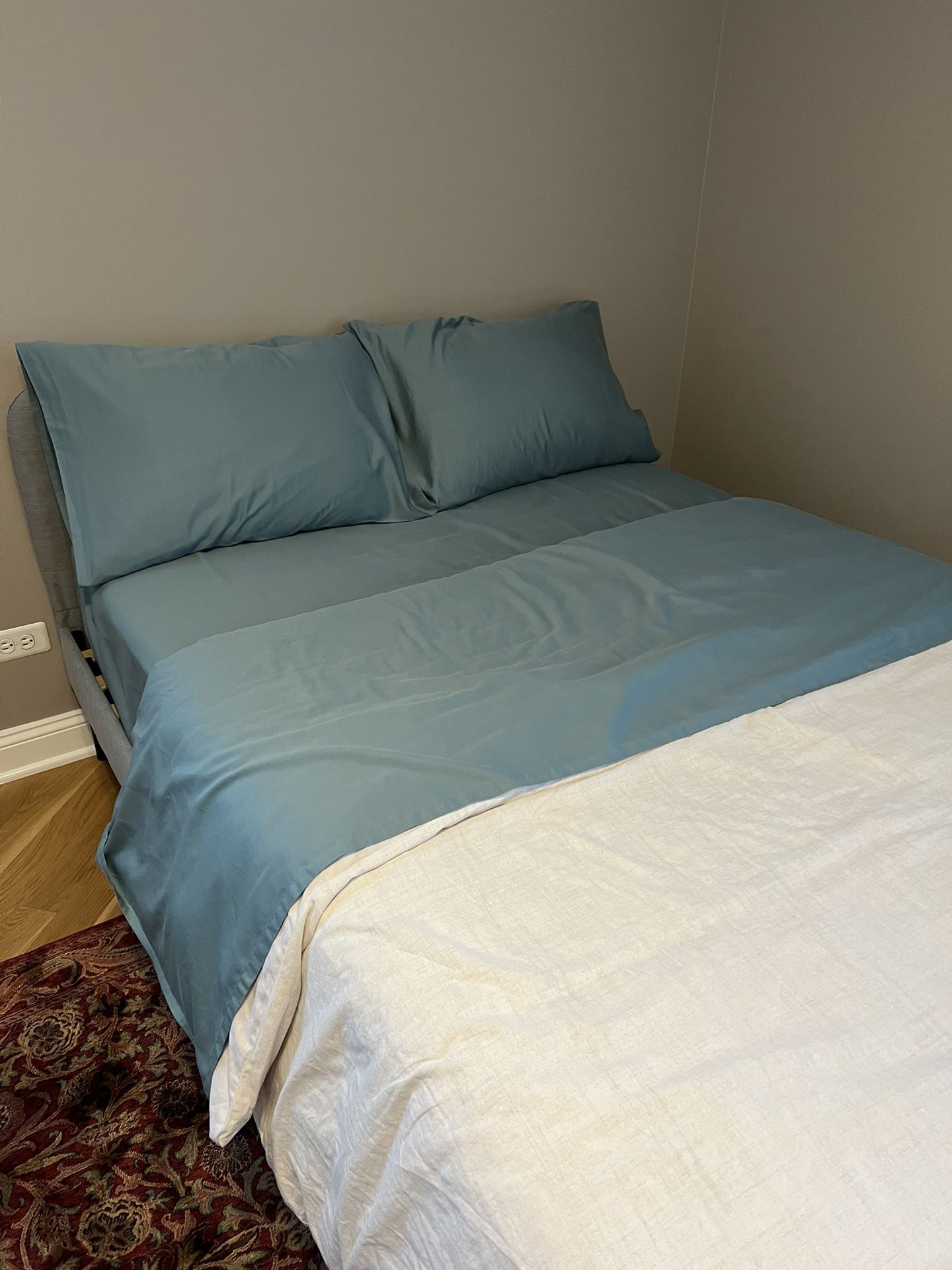 IKEA DVALA Sheet Set, Full/Double, Light Blue