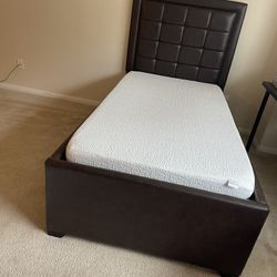 Twin Sized Bed Frame Leather