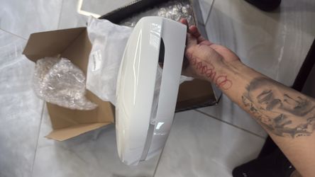BMW 3 series white mirror caps