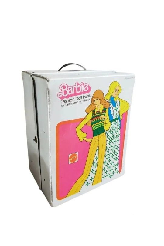Barbie 1975 Vintage Doll Case Trunk Clothes Doll Storage Case Bag - Rare