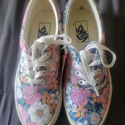 Vans Floral Mens Size 5.5 Womens 7