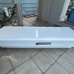 WEATHER GUARD Super Lo-Side Box, Short, 18 in Overall Width, 60-1/4 in Overall Depth, 14 in Overall Height, 6.5 cu-ft Storage, Brite White, Steel, Pow