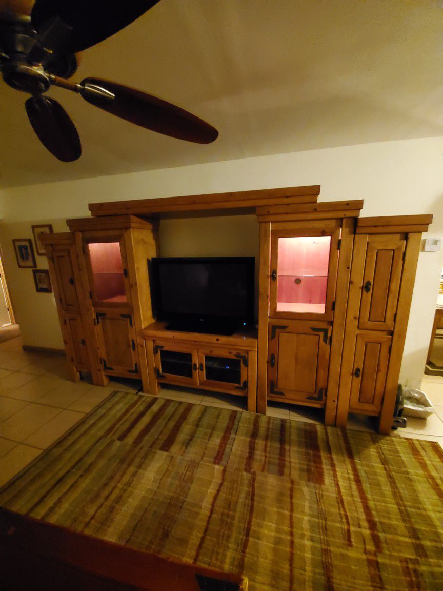 Solid wood Entertainment center