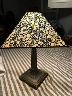 Antique Slag Glass Lamp