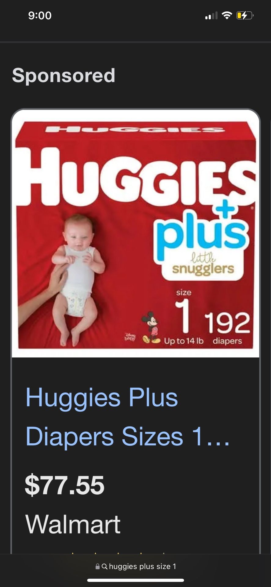 Huggies Diapers Size 1