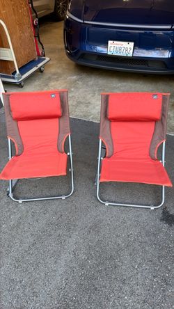 2 Camping concert low back chairs