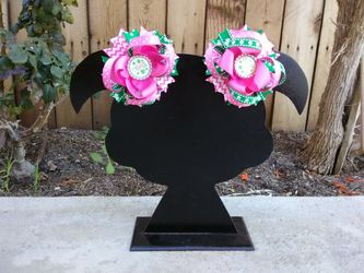 St. Patrick's Pigtail Hair Bows