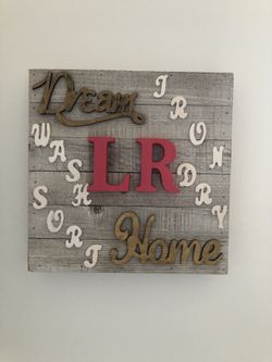 LAUNDRY ROOM WOOD ART FRAME