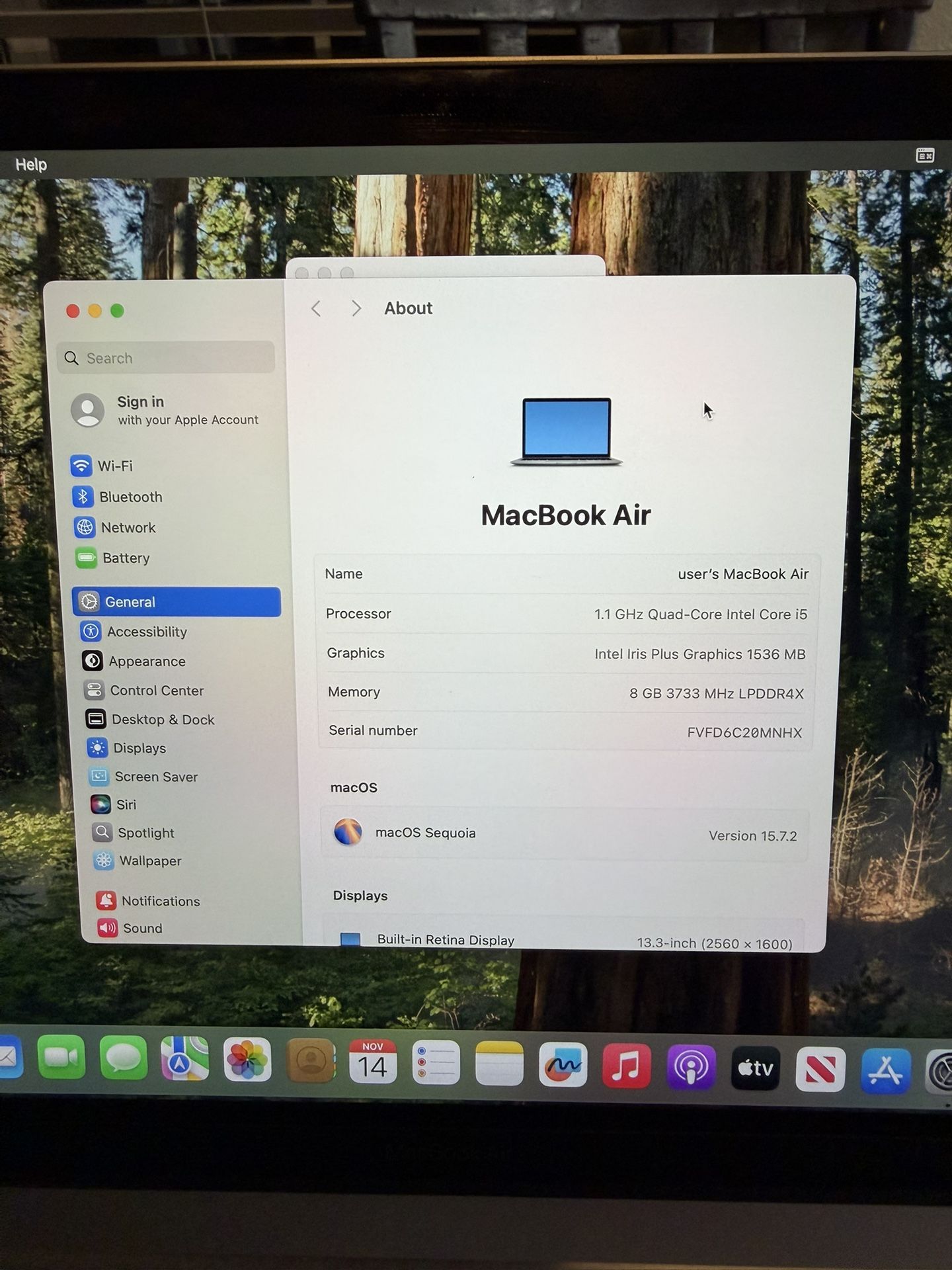 2020 MacBook Air 13’’