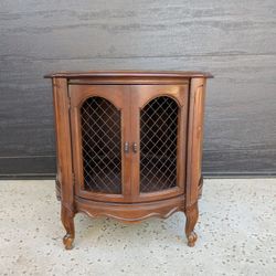 Antique French Provincial Walnut Drum Table With Marble Top