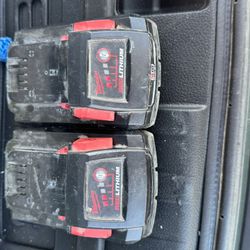 2 Milwaukee 2.0 Batteries