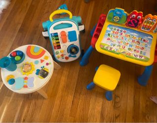 Set of 3 for the littles! Desk, Sensory Station & multi use Activity Walker